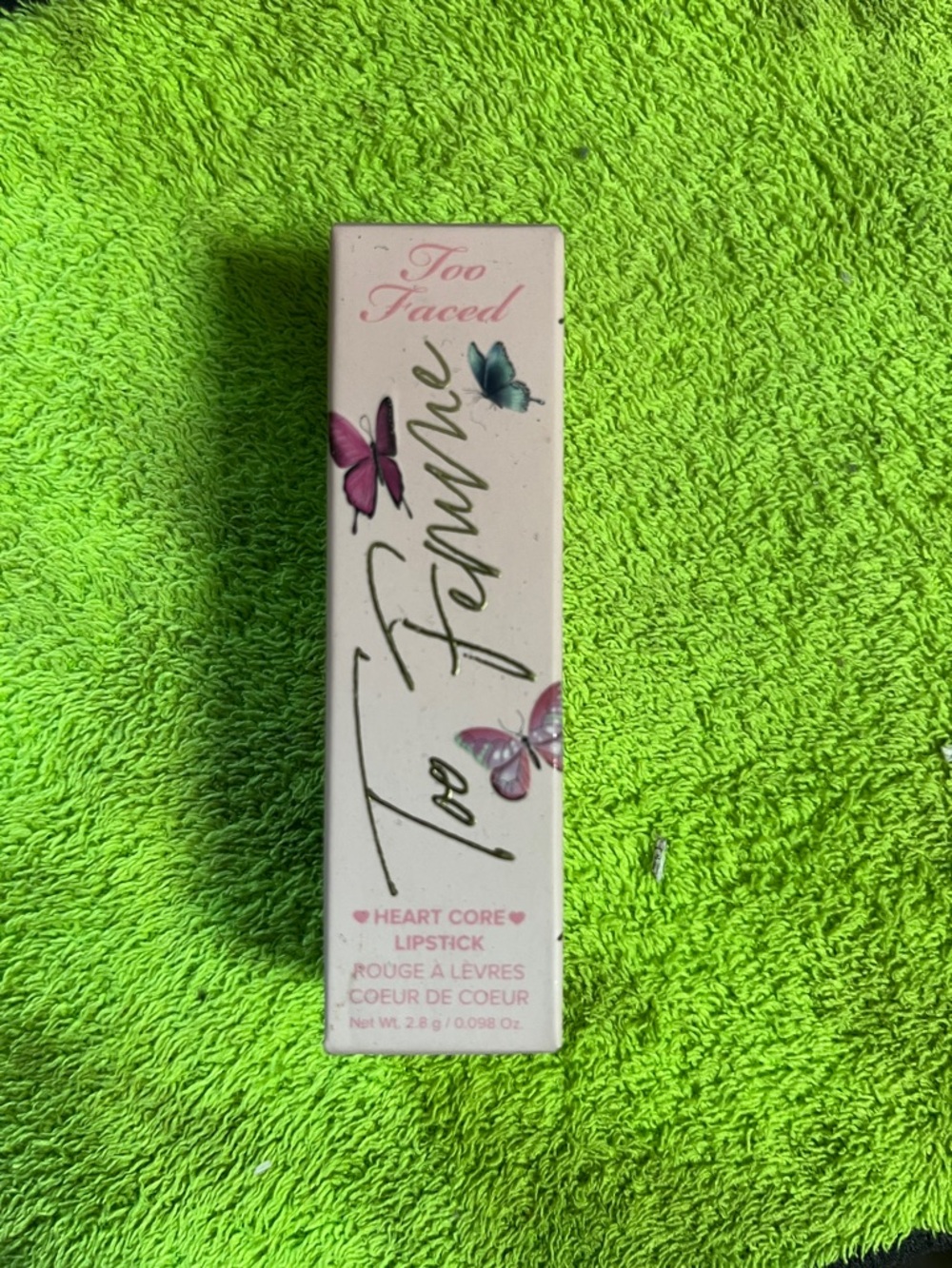 Too Faced Heart Core Lipstick — Butterfly Pink